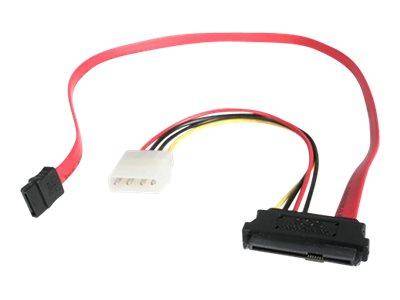 StarTech.com SAS auf SATA Slimline Kabel - SAS SATA SFF-8482 mit IDE Stromkabel - 1 x SATA (7pin)-1