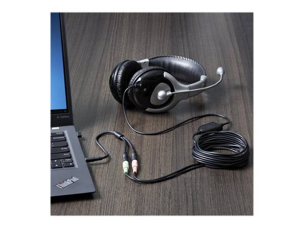 STARTECH MUYHSMFF 3.5 mm 4 Conductor Male to 2x 3.5mm Female Headset Adapter