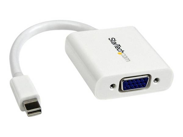 StarTech.com StarTech Mini DisplayPort to VGA Adapter - White - 1080p - Thunderbolt to VGA Monitor Adapter - Mini DP to