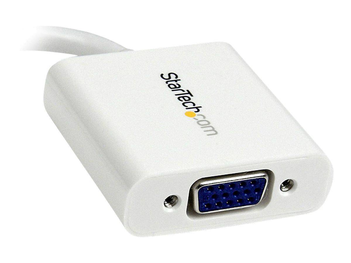 StarTech.com StarTech Mini DisplayPort to VGA Adapter - White - 1080p - Thunderbolt to VGA Monitor Adapter - Mini DP to-2