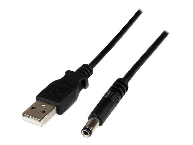 StarTech.com USB 2.0 auf Hohlstecker Typ N Kabel - USB A DC 5V 5,5mm Stecker Stromkabel Stecker 1m - Stromkabel - USB-1