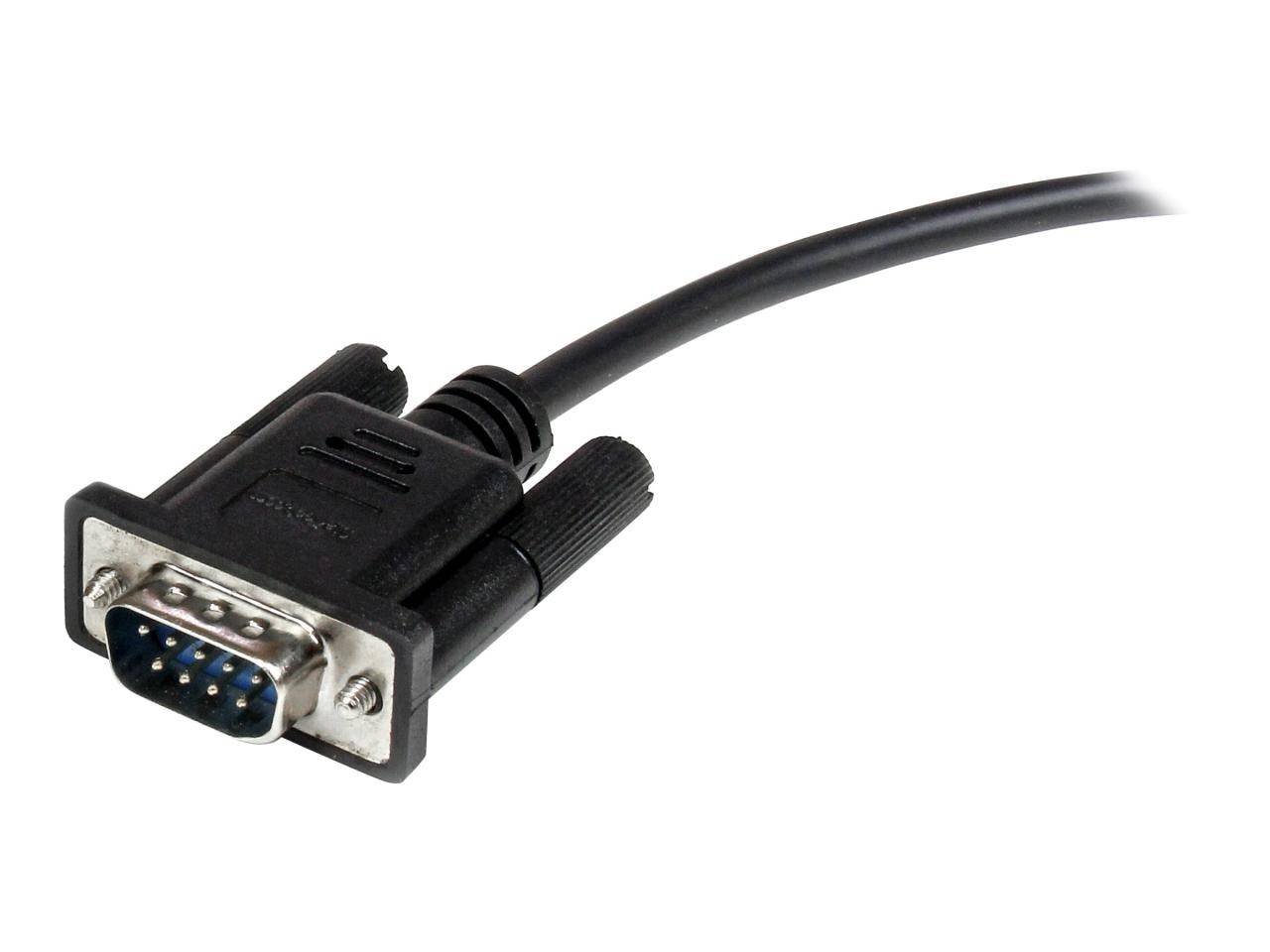 StarTech.com 2 m schwarzes Seriell Straight-Through DB9 RS232-Kabel - Stecker/Buchse - Serielles Verlängerungskabel --2