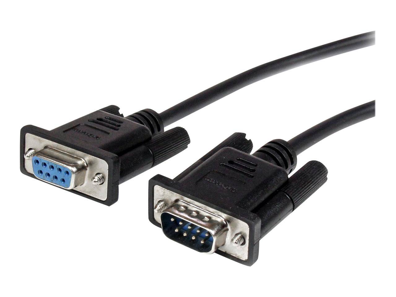 StarTech.com Serielles DB9 RS232 Verlängerungskabel 3m - RS 232 DB-9 Kabel Verlängerung- DB 9 (Stecker)-3