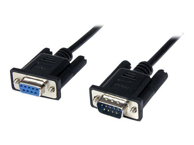 StarTech.com 1m Seriell DB9 RS-232 Nullmodemkabel - Schwarz - Stecker/Buchse - 9-0