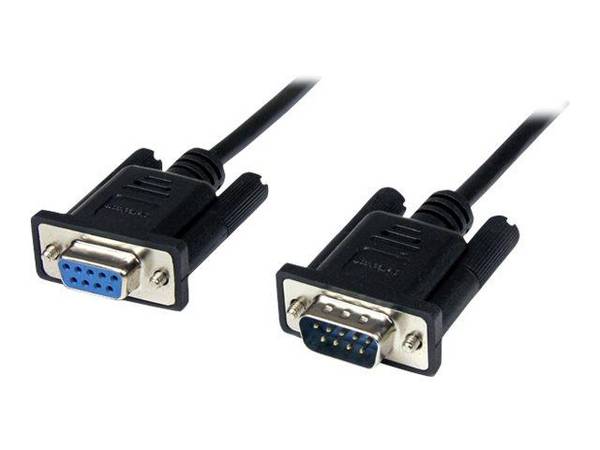 StarTech.com 1m Seriell DB9 RS-232 Nullmodemkabel - Schwarz - Stecker/Buchse - 9