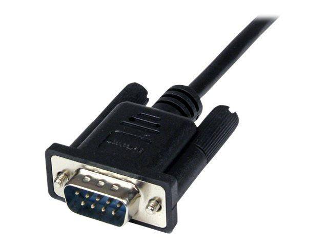StarTech.com 1m Seriell DB9 RS-232 Nullmodemkabel - Schwarz - Stecker/Buchse - 9-2