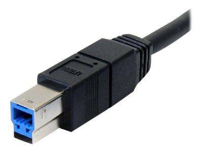 StarTech.com 3m schwarzes SuperSpeed USB 3.0 A auf B Kabel - St/St - USB 3.0 Anschlusskabel - USB-Kabel - USB Type B (M)-4