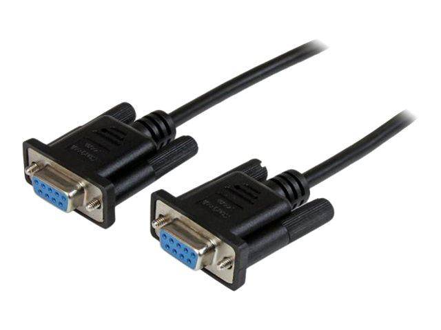 StarTech.com 2m DB9 RS232 Seriell Nullmodemkabel - Bu/Bu - 9-pin seriell Null-Modem Anschlusskabel - Schwarz --1