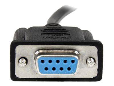 StarTech.com 2m DB9 RS232 Seriell Nullmodemkabel - Bu/Bu - 9-pin seriell Null-Modem Anschlusskabel - Schwarz --2
