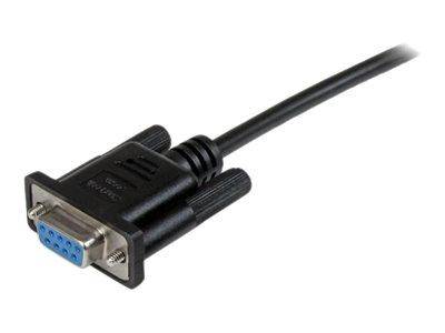 StarTech.com 2m DB9 RS232 Seriell Nullmodemkabel - Bu/Bu - 9-pin seriell Null-Modem Anschlusskabel - Schwarz --3