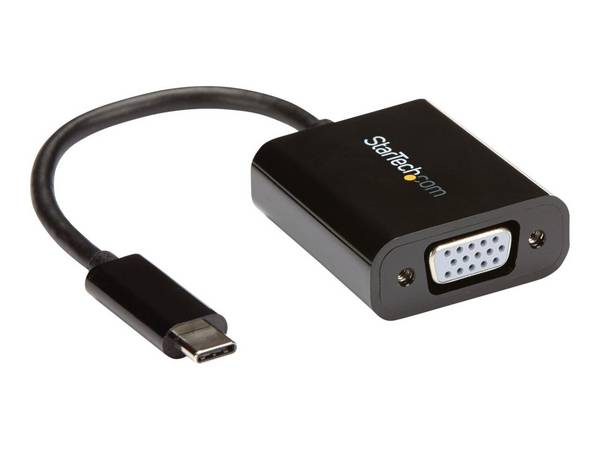 StarTech.com StarTech USB-C to VGA Adapter - Black - 1080p - Video Converter For Your MacBook Pro - USB C to VGA