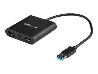 StarTech.com USB 3.0 to Dual HDMI Adapter, 1x 4K 30Hz & 1x 1080p, External Video & Graphics Card, USB Type-A to HDMI