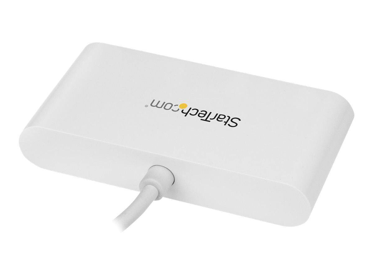 STARTECH.COM USB-C Hub - 4 Port USB 3.0 - USB C auf 4x USB-A - Bus Powered - Weiss - Kompakter USB C Hub - USB Typ-C Ada-3