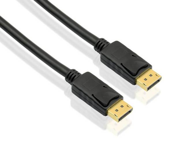 Helos Anschlusskabel, DisplayPort Stecker/Stecker, 4K 3,0m, schwarz DP 1.2 Stecker/Stecker, 3840 x 2160 @ 60 HZ , vergoldete Kontakte , ULTRA HD 4K , ROHS 2.0 und REACH-Konform , Farbe: schwarz