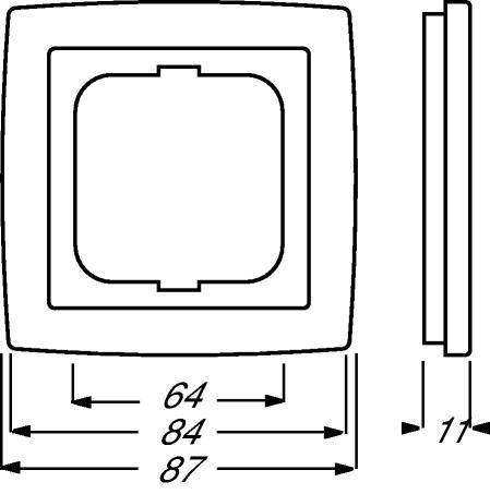 BUSCH JAEGER - Busch-Jaeger 1754-0-4424, Schwarz, Schraubenlos, Busch-Jaeger, 87 mm, 87 mm, 1,1 cm-1