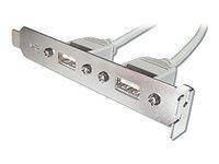 Digitus USB 2.0 Anschlusskabel [2x USB 2.0 Stecker intern 5pol. - 2x USB 2.0 Buchse A] AK-300301-002-E 25.00 cm-1
