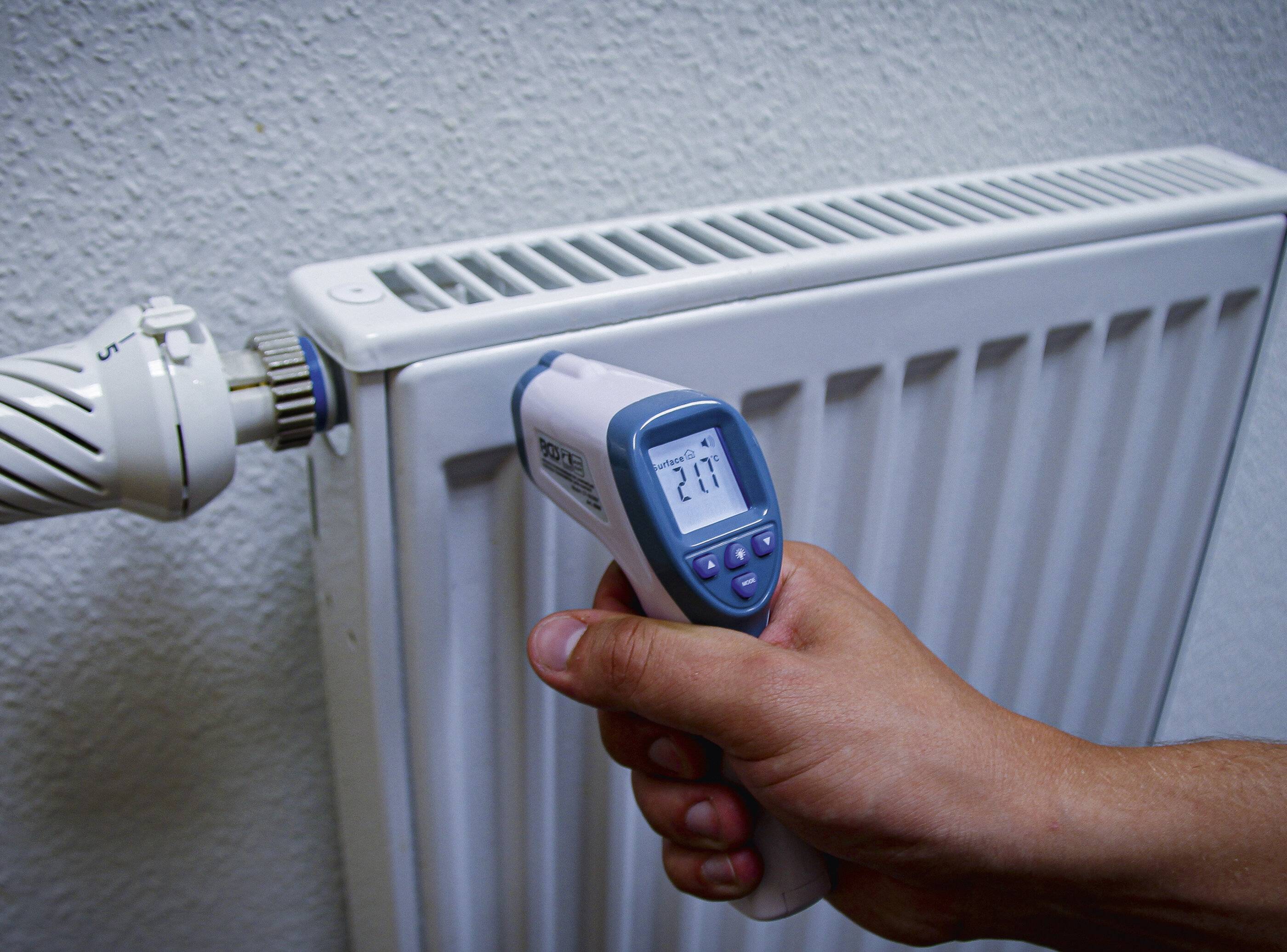 Stirn-Fieber-Thermometer kontaktlos, Infrarot für Personen + Objekt-Messung 0 - 100°-4
