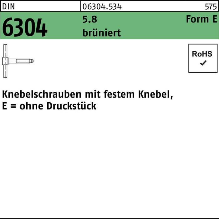 Knebelschraube DIN 6304 m.festem Knebel EM 6 x 40 5.8 brüniert-0