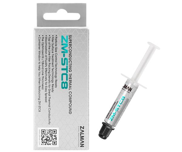 ZM-STC8, 8,3 W/m·K, Aluminiumoxid, Zinkoxid, Silikon, Grau, 350-480 Pa.s, -40 -