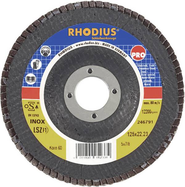 Rhodius 205587 LSZ-F1 Lamellenschleifscheibe Durchmesser 125 mm   Edelstahl 1 St.