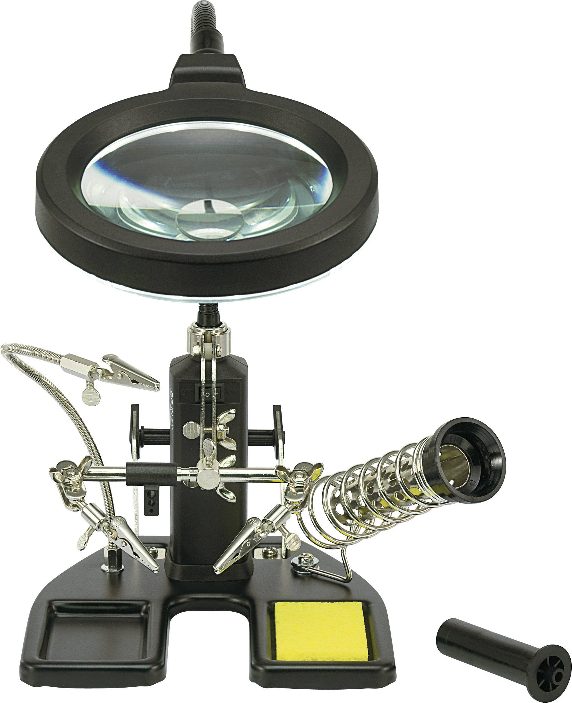TOOLCRAFT 826054 LED-Lupenleuchte mit 3. Hand Vergrößerungsfaktor=2 x, 4 x 2021 Energieeffizienzklasse n.rel-2
