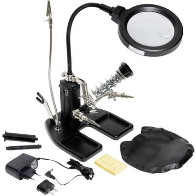 TOOLCRAFT 826054 LED-Lupenleuchte mit 3. Hand Vergrößerungsfaktor=2 x, 4 x 2021 Energieeffizienzklasse n.rel-3