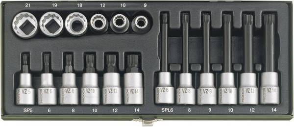 Proxxon Industrial  Steckschlüssel-Bit-Einsatz-Set  1/2" (12.5 mm) 18teilig 23 296