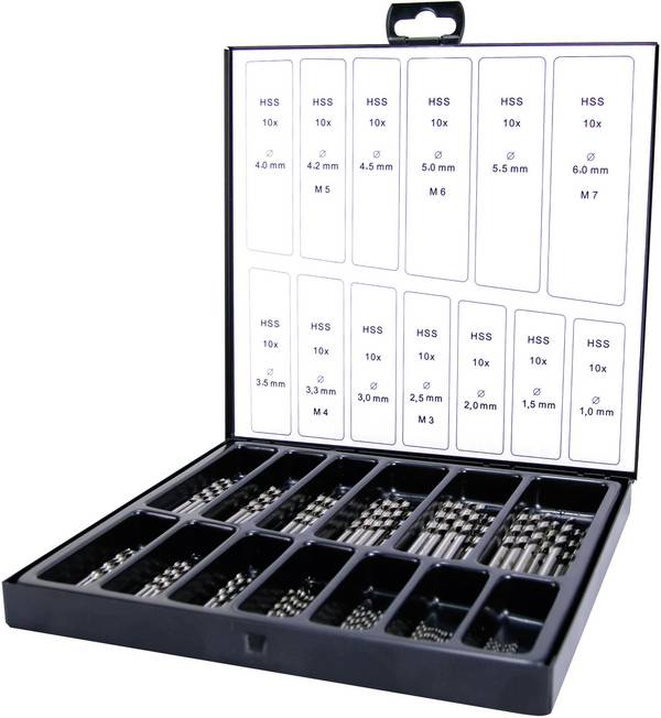 RUKO A214195  HSS Metall-Spiralbohrer-Set    geschliffen DIN 338  1 Set