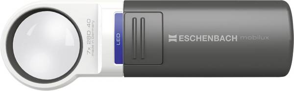 Eschenbach 151110 Handlupe mit LED-Beleuchtung Vergrößerungsfaktor: 10 x Linsengröße: (Ø) 35 mm