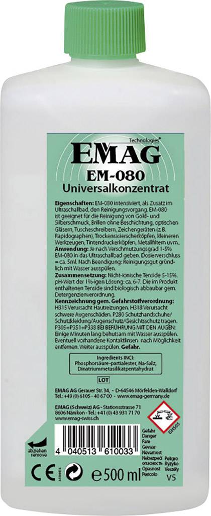 Emag EM080 Reinigungskonzentrat Universal 500 ml – Conrad Electronic Schweiz