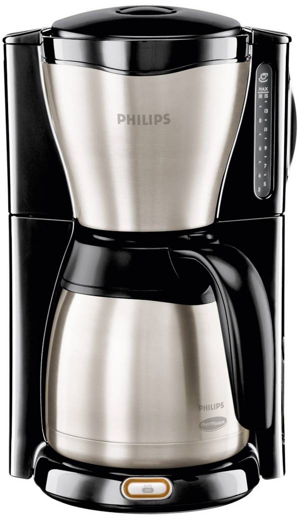 Philips Kaffeemaschine HD7546/20 Thermokanne schwarz/silber