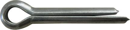 Metallsplint mit einem gebogenen Ende, ähnlich einer Haarnadel. Wird häufig verwendet, um Komponenten mechanisch zu sichern.