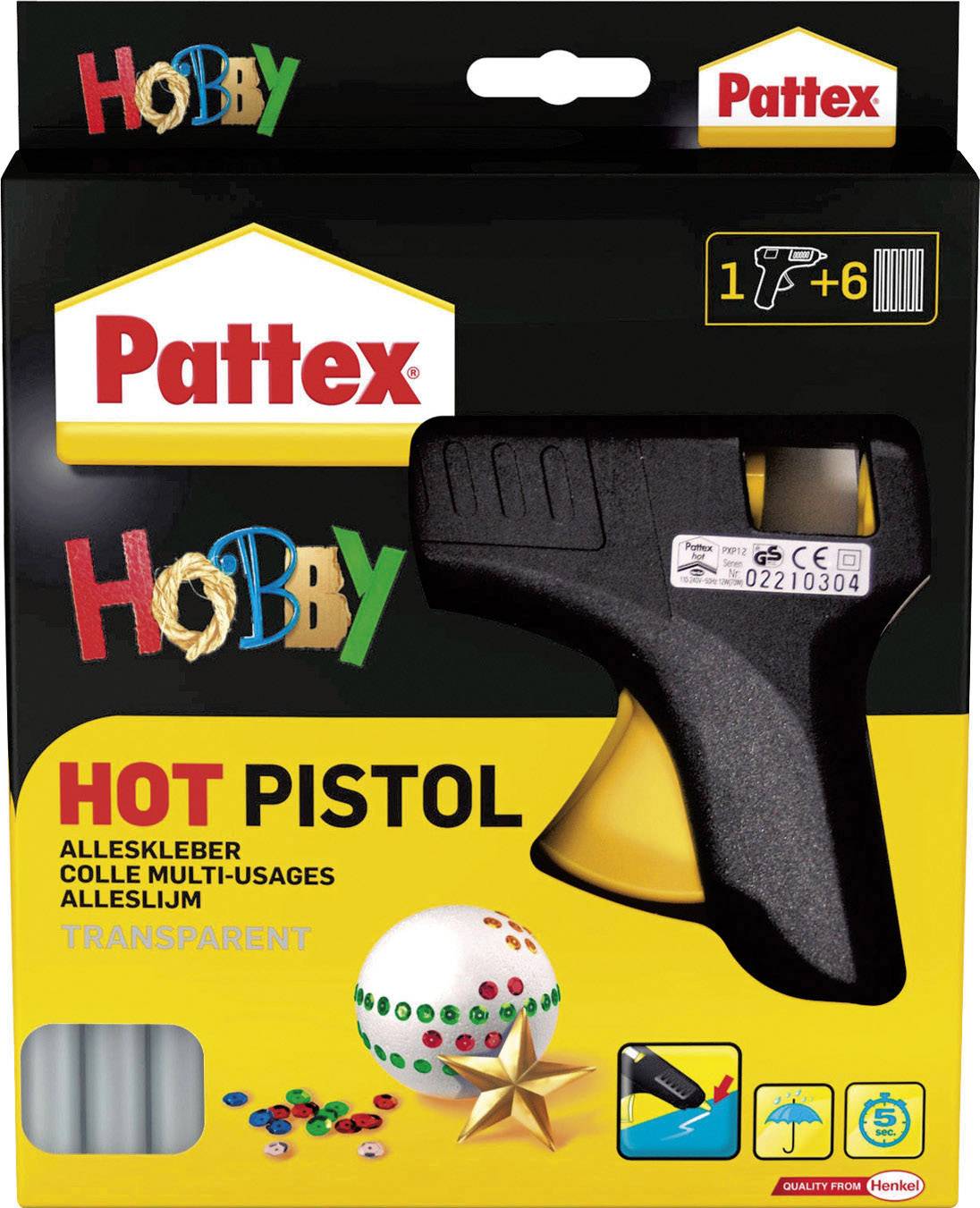 PATTEX HOT Pistol Starter-Set Heißklebepistole 11 mm 70 W