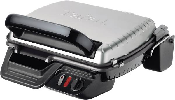 Tefal GC3050 Elektro Kontaktgrill mit manueller Temperatureinstellung  Schwarz, Silber