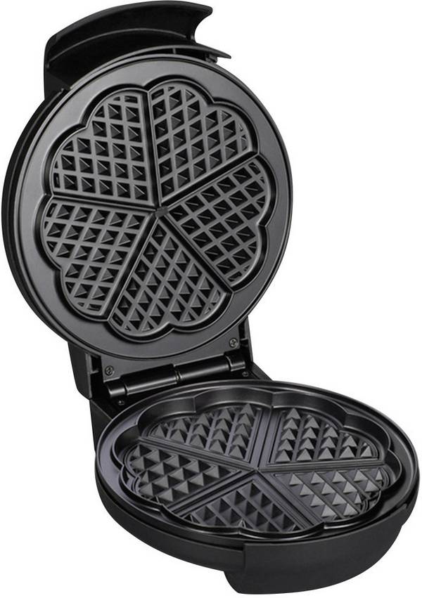 Severin WA 2103 Waffeleisen mit manueller Temperatureinstellung Edelstahl (gebürstet), Schwarz