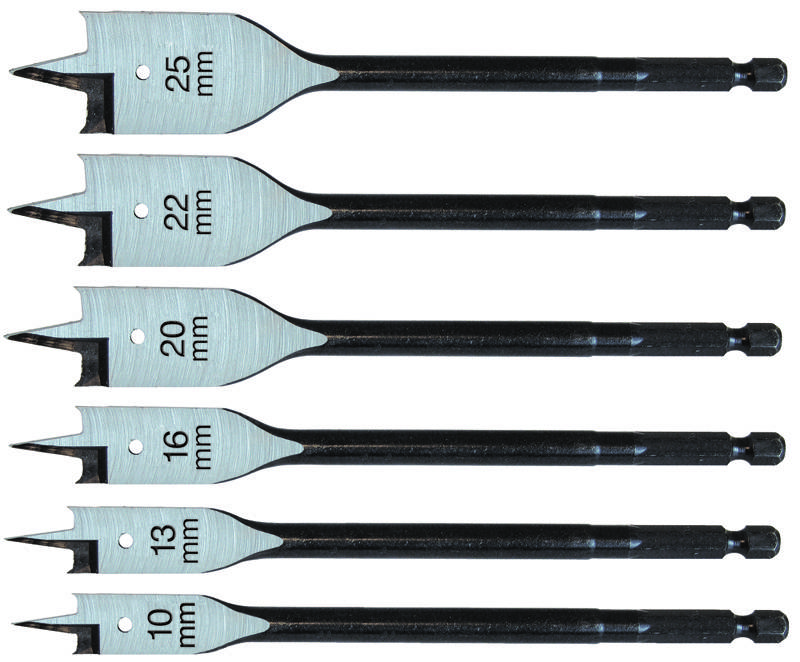 C.K T2942P Holz-Fräsbohrer-Set 6teilig 10 mm, 13 mm, 16 mm, 20 mm, 22 mm, 25 mm 1/4" (6.3 mm) 1 Set-0