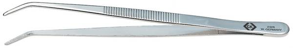 C.K T2328  Radiopinzette   Stumpf, gebogen, fein 155 mm