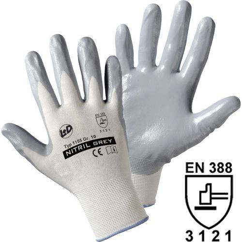 Thumbnail - Leipold Doehle Nitril- knitted 1155-8 Nylon Arbeitshandschuh Größe (Handschuhe): 8, M EN 388 CAT II 1 Paar