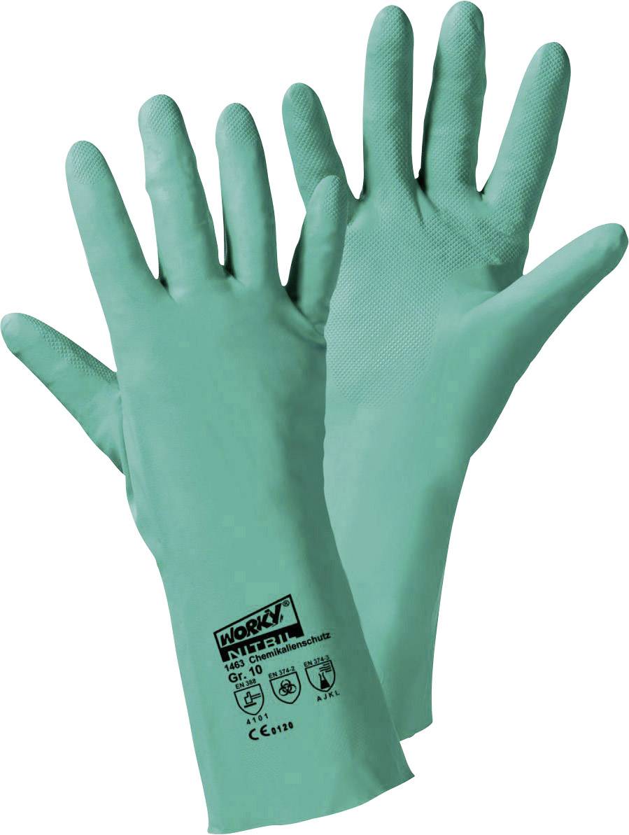 Leipold Doehle 1463-9 Kemi Nitril Chemiekalienhandschuh Größe (Handschuhe): 9, L EN 420:2003+A1:2009, EN 374-5:2016, EN 