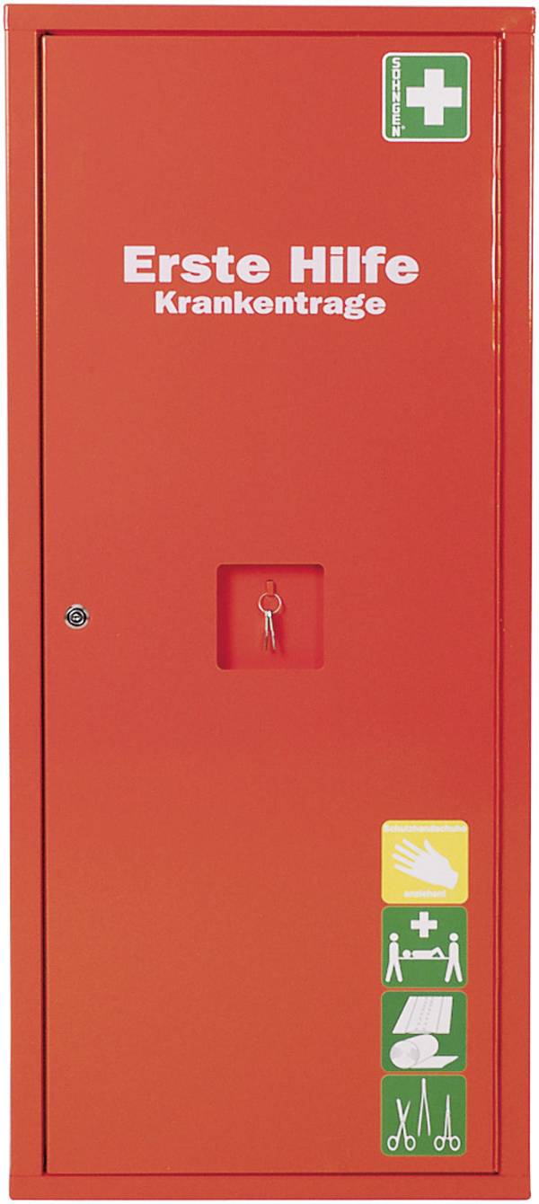 Stehschrank mit Krankentrage 2fach klappbar, BxTxH 490x200x11120 mm, leer