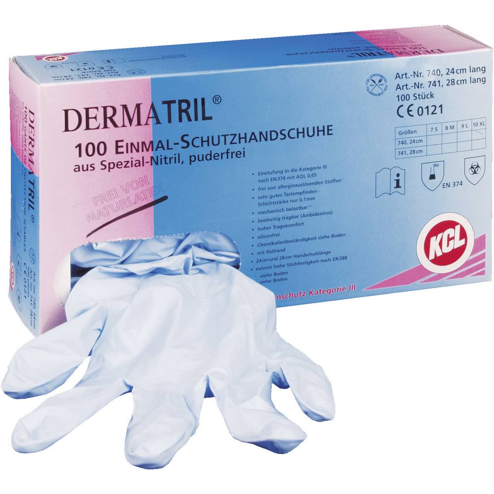 KCL 740 07 Handschoen Dermatril® nitril 100 stuks