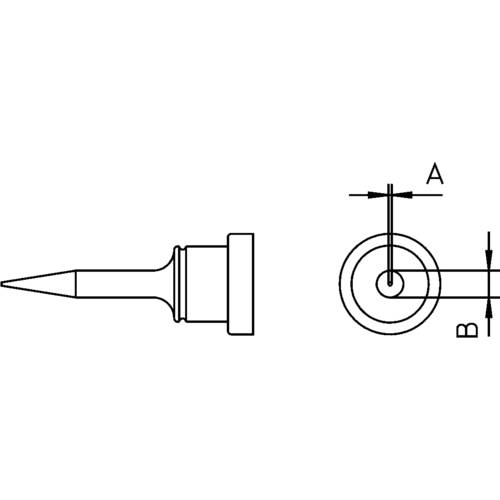 Thumbnail - Weller LT-1S Lötspitze Rundform, lang Spitzen-Größe 0.2 mm Inhalt 1 St.