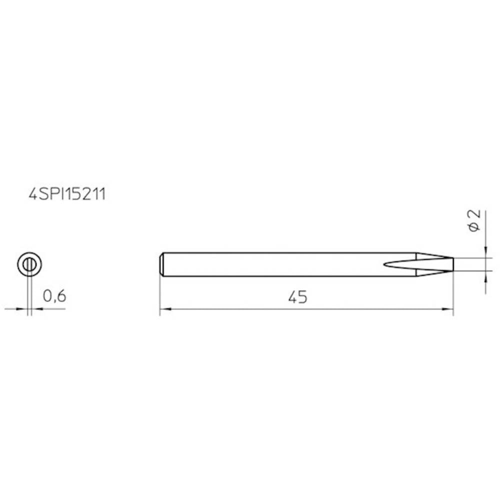 Weller 4SPI15211-1 Soldeerpunt Beitelvorm Grootte soldeerpunt 2 mm
