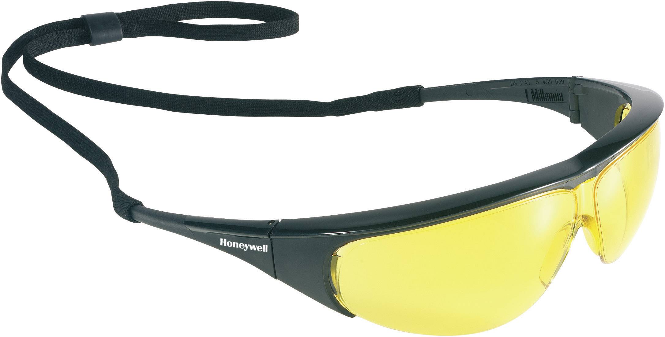 Honeywell 1000003 Millennia Einscheibenbrille, schwarz PC - Scheibe, HDL gelb
