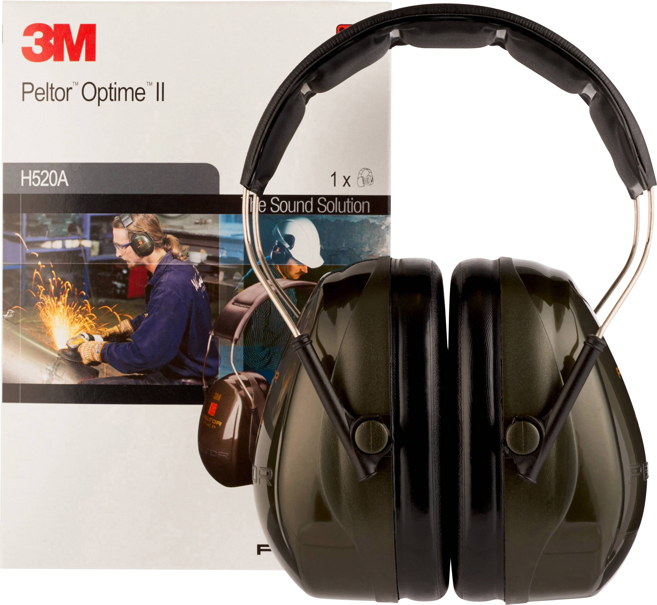 Gehörschutzkopfhörer von 3M, Modell 'Peltor Optime II', vor der Verpackung. Schutz für laute Umgebungen, wie beim Schweißen.