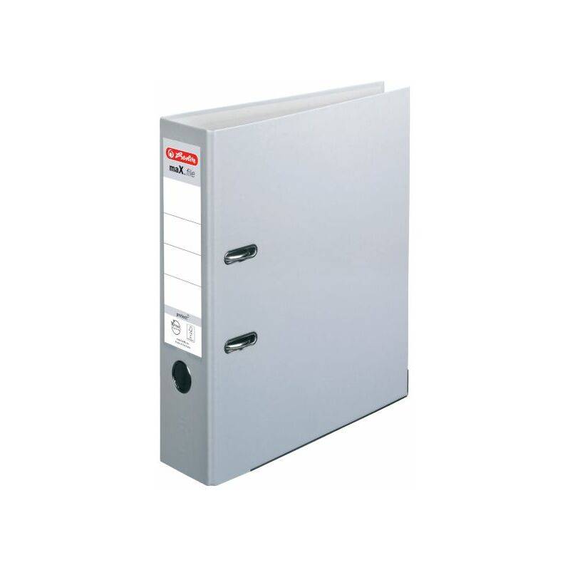 herlitz Ordner Rückenbreite 8 cm DIN A4 Kunststoff grau 300007145-0