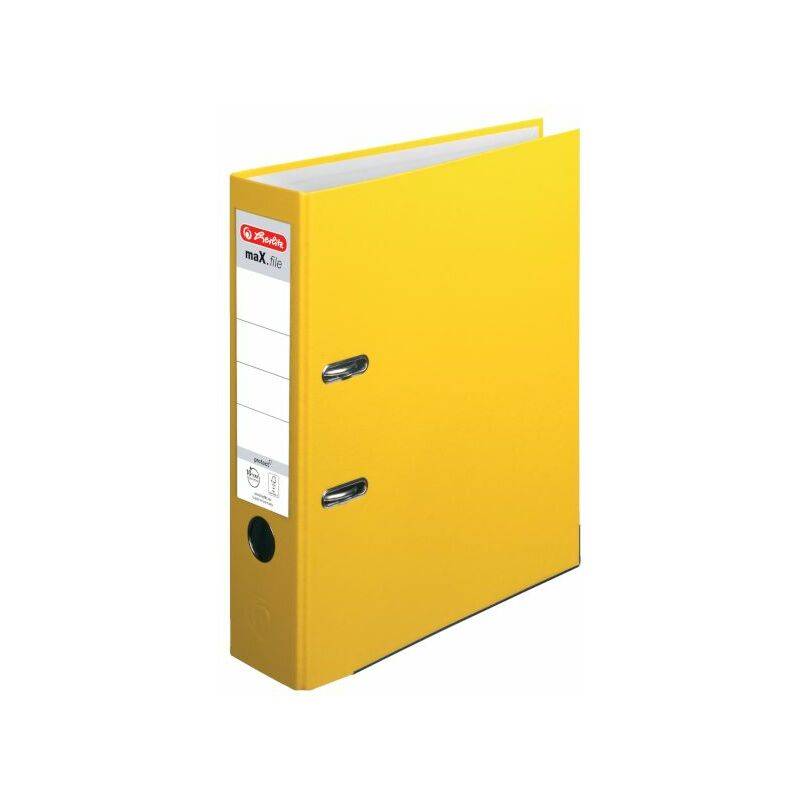 HERLITZ - maX.file protect Ordner gelb Kunststoff 8.0 cm DIN A4-0