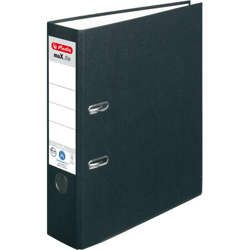 herlitz Ordner Rückenbreite 8 cm DIN A4 Karton schwarz 300002743
