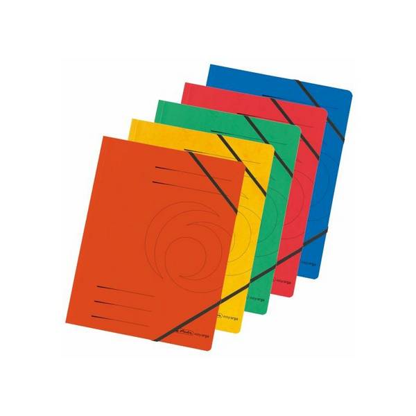 Eckspanner Easy Orga DIN A4 je 1x orange, gelb, grün, rot, blau