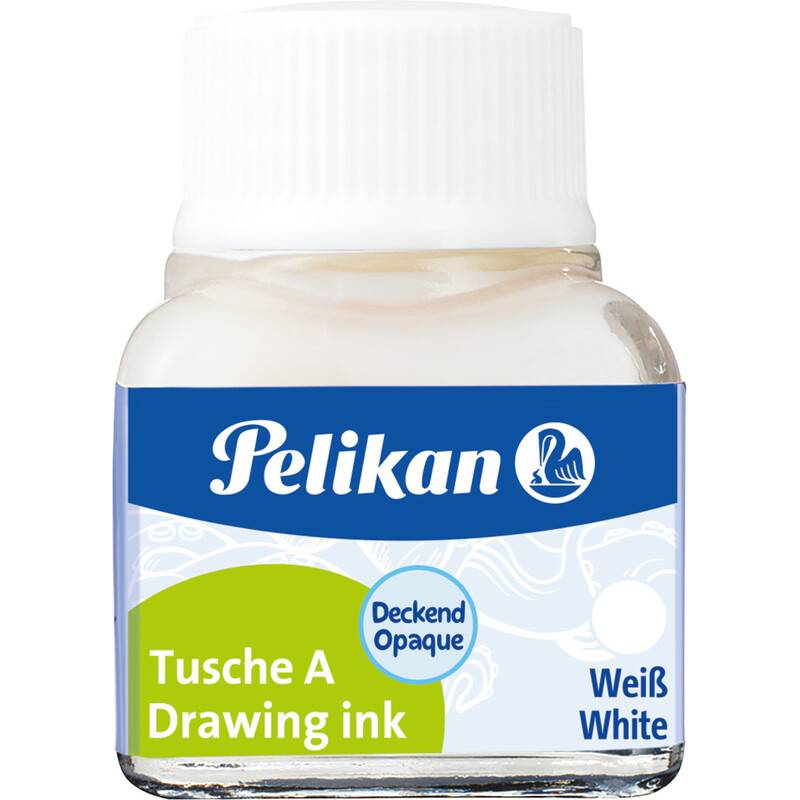 Pelikan Tusche A, Inhalt: 10 ml im Glas, Weiß (18)-0